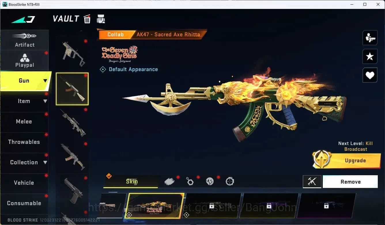 Blood Strike Accounts ASIA|MELE,B FLY KNIFE|COLLAB,MP7,RPK,AR97|COLLAB,A image 7