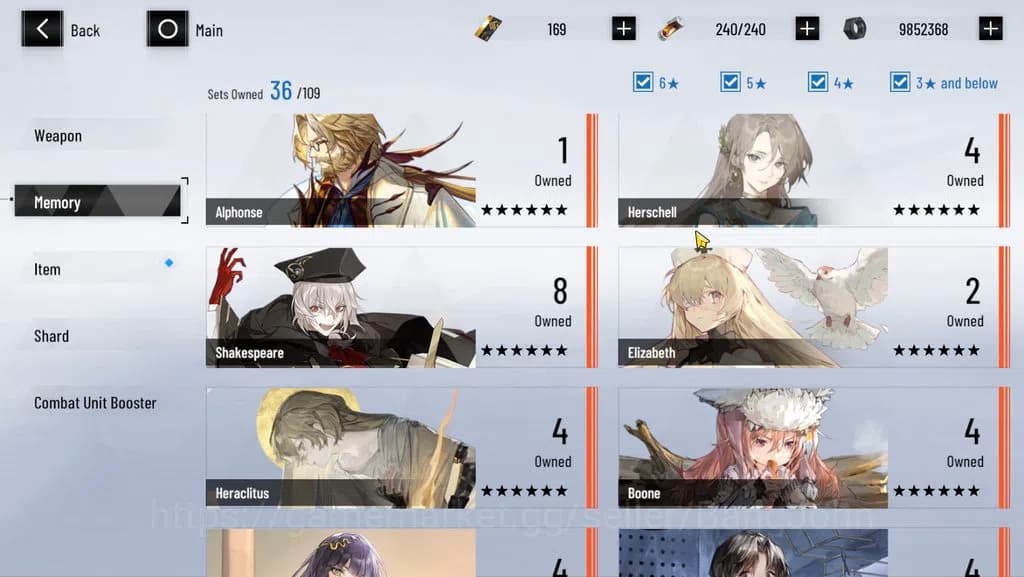 Punishing: Gray Raven Accounts ASIA-PACIFIC | Mid Game | Lucia CW Tsubaki Sign | image 1