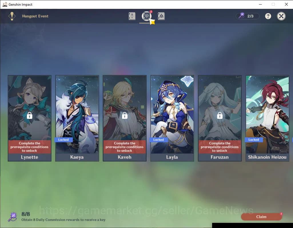 Genshin Impact Accounts ASIA|AR 55| 5 Limited +2(*5Weapon)|Yelan,Skirk,Esc image 12