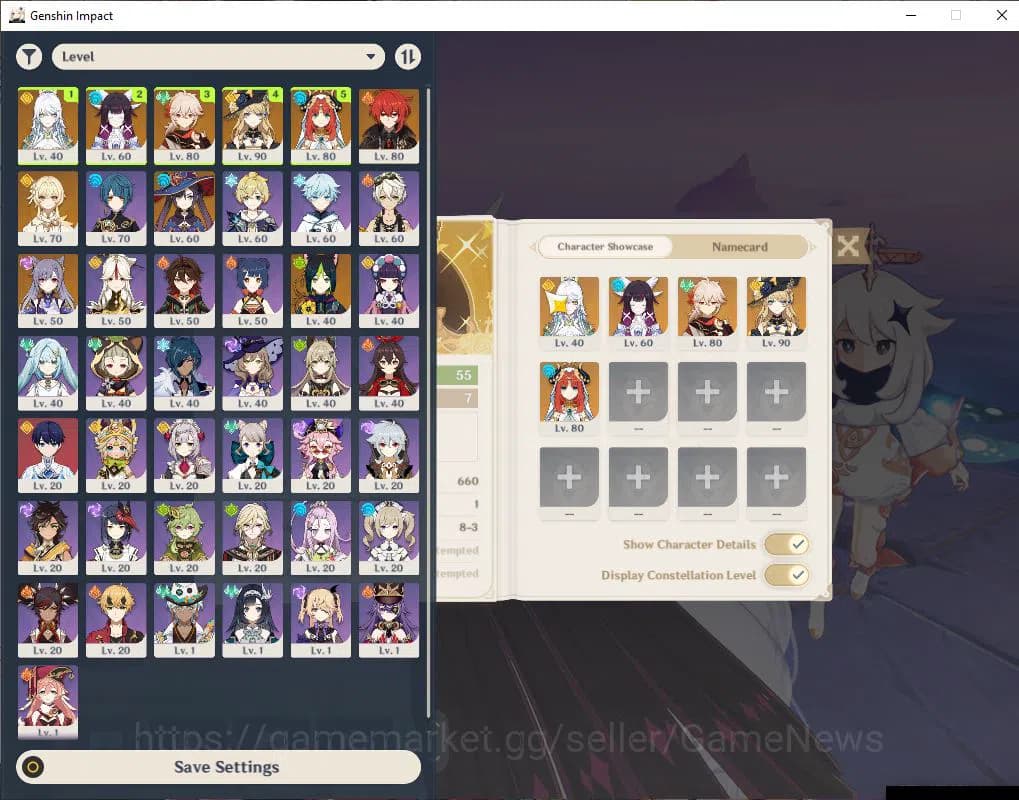 Genshin Impact Accounts ASIA |AR 55|5 Limit+5(*5WeP)|(Columbina,Navia,Nilo image 1