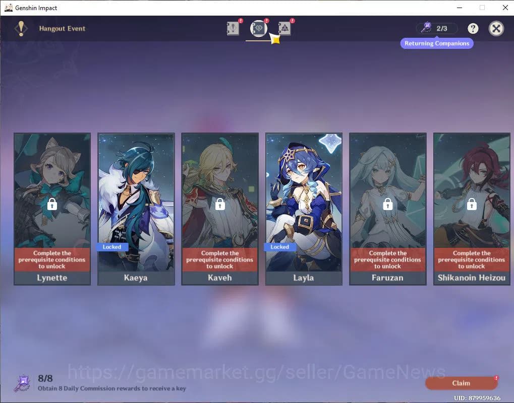 Genshin Impact Accounts ASIA |AR 55|5 Limit+5(*5WeP)|(Columbina,Navia,Nilo image 17