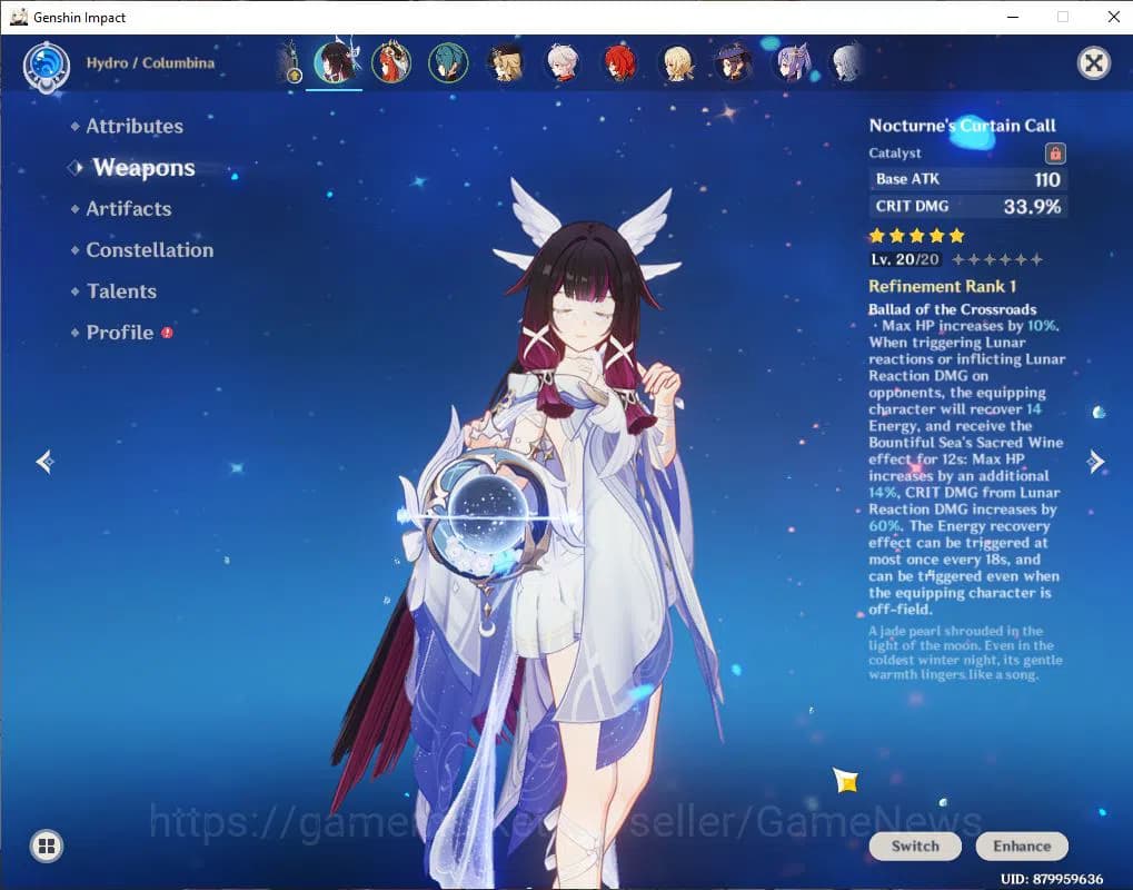 Genshin Impact Accounts ASIA |AR 55|5 Limit+5(*5WeP)|(Columbina,Navia,Nilo image 6
