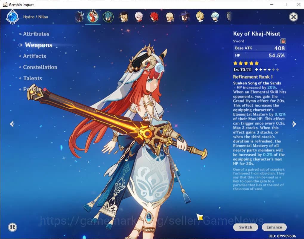 Genshin Impact Accounts ASIA |AR 55|5 Limit+5(*5WeP)|(Columbina,Navia,Nilo image 8