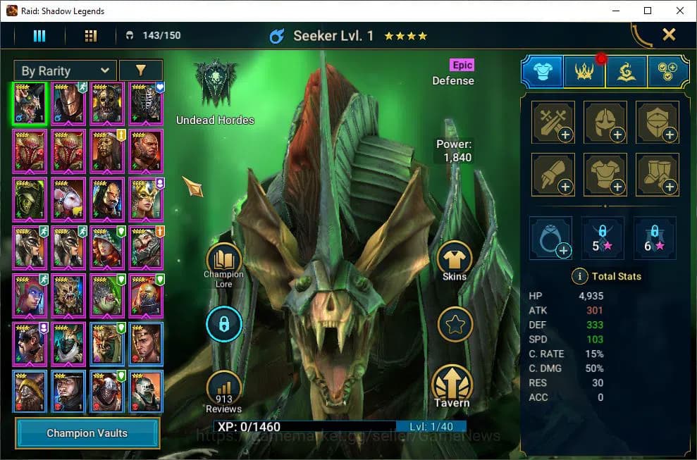 Raid: Shadow Legends Accounts Lv6 581K Power|1 Mythic(Siegfrund)|23 Legend(Ninja image 15