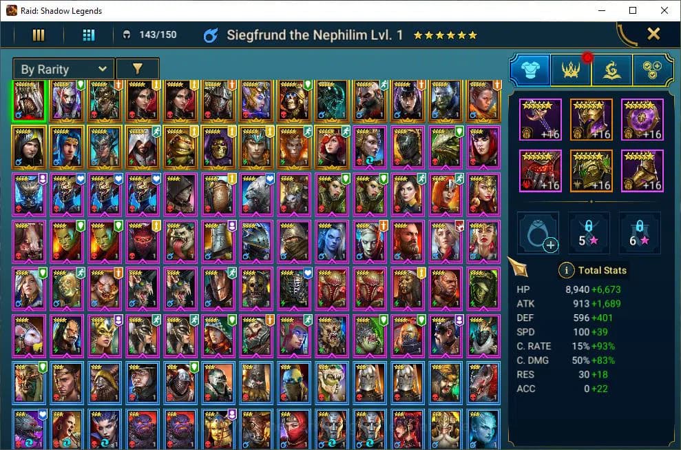 Raid: Shadow Legends Accounts Lv6 581K Power|1 Mythic(Siegfrund)|23 Legend(Ninja image 18