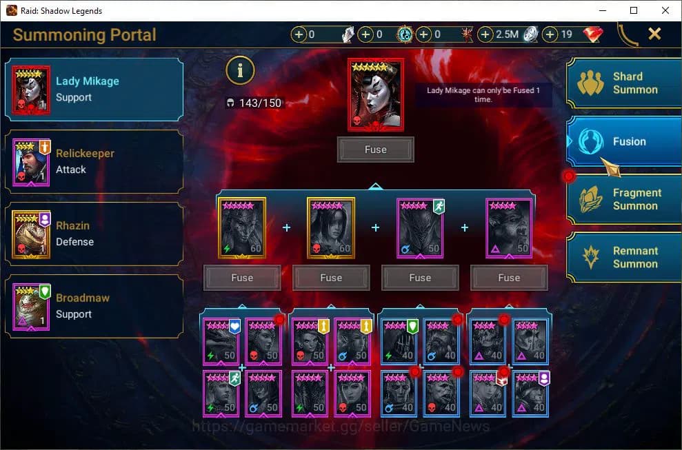 Raid: Shadow Legends Accounts Lv6 581K Power|1 Mythic(Siegfrund)|23 Legend(Ninja image 7