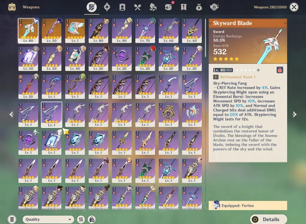 Genshin Impact Accounts ASIA|AR 55|6 Limited+3(*5Weapon)|FurinaC1,Linnea,R image 5