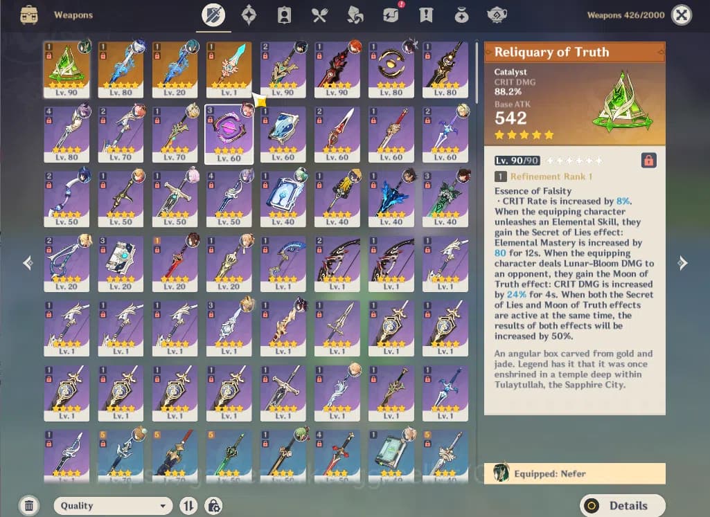 Genshin Impact Accounts ASIA|AR 56|8 Limited+4(*5WEP)|(Nefer,Furina)+Sign, image 16