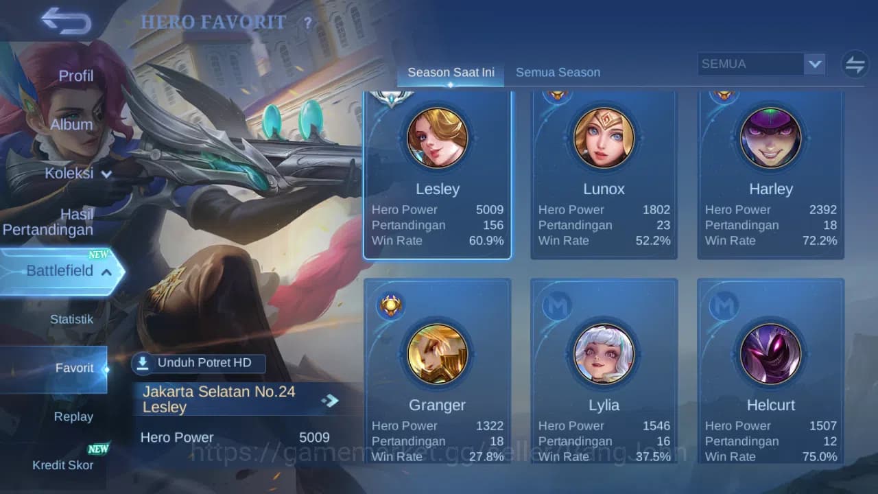 Mobile Legends: Bang Bang Accounts GLOBAL Hero 51 Skin 83 | Prime Granger | Covenant image 1
