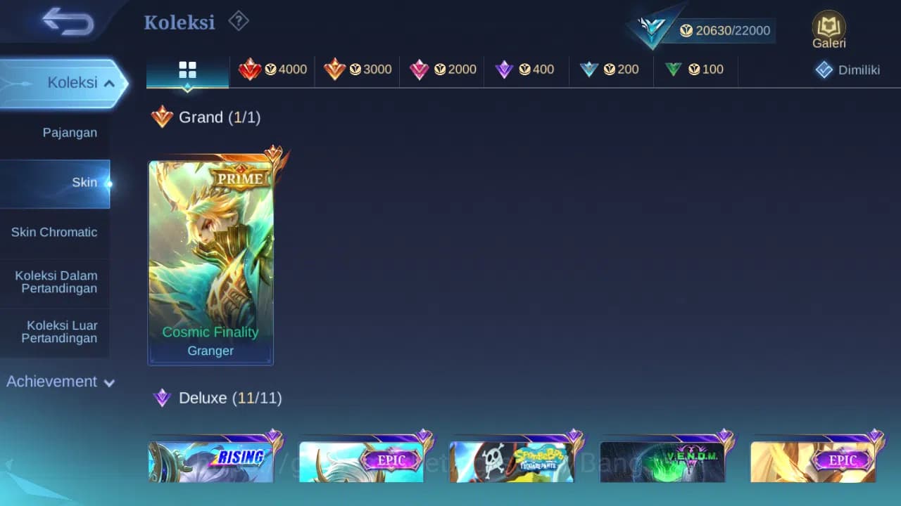 Mobile Legends: Bang Bang Accounts GLOBAL Hero 51 Skin 83 | Prime Granger | Covenant image 3