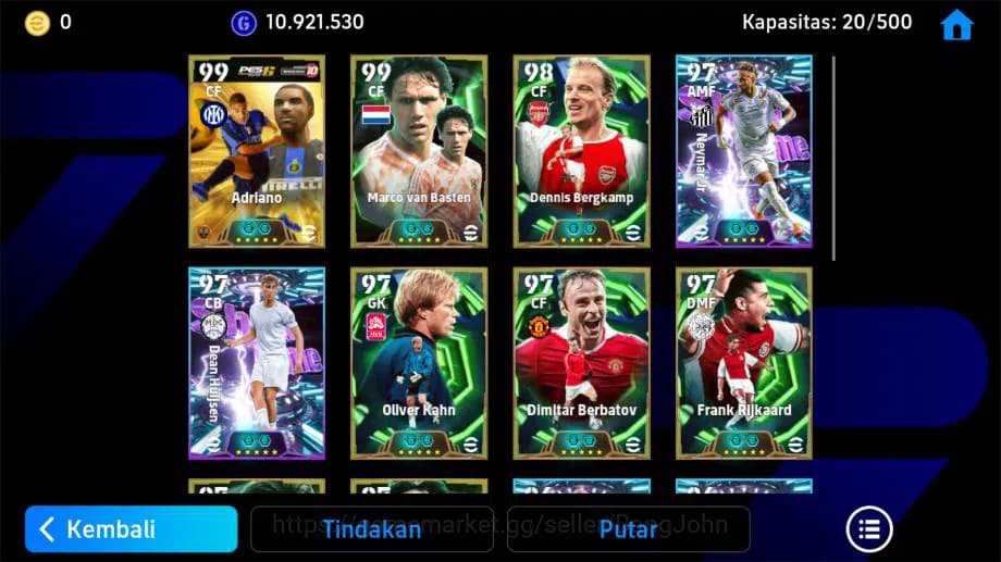 eFootball Accounts Power 3176 | Pes Adriano, dennis berkamp epic, ne image 2