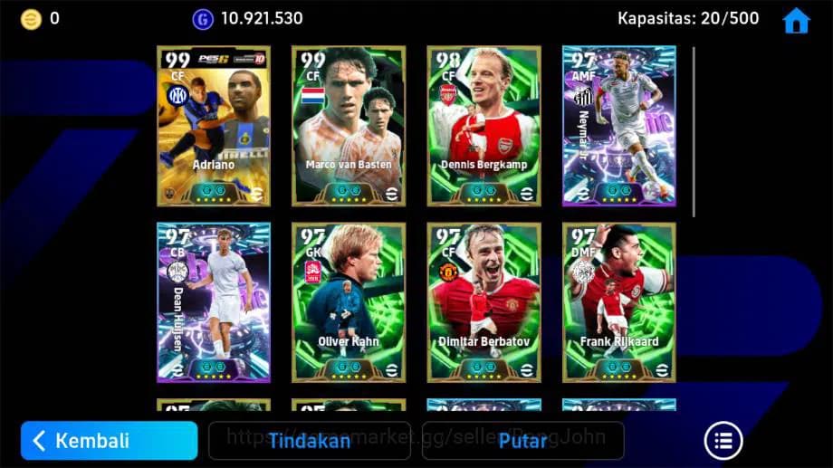eFootball Accounts Power 3176 | Pes Adriano, dennis berkamp epic, ne image 3
