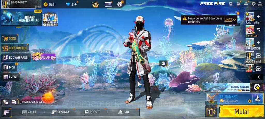 Free Fire Accounts Indonesia| M1887 Emerald Power | Katana Hybrid Exp image 1