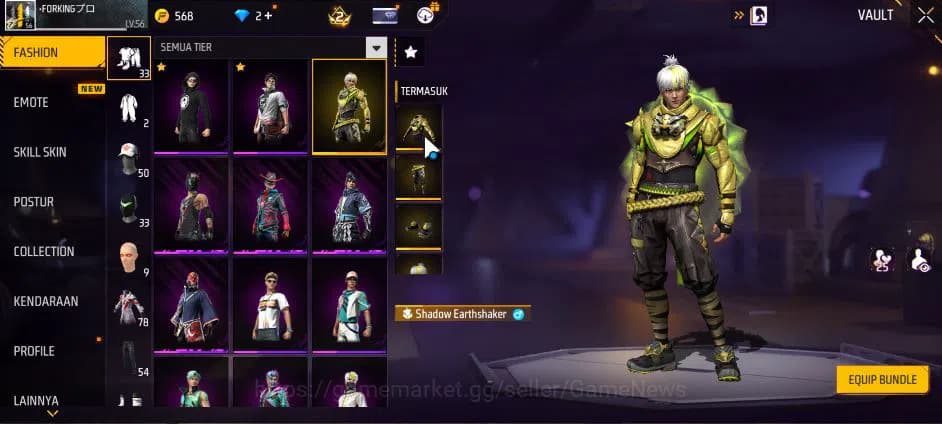 Free Fire Accounts Indonesia| M1887 Emerald Power | Katana Hybrid Exp image 6