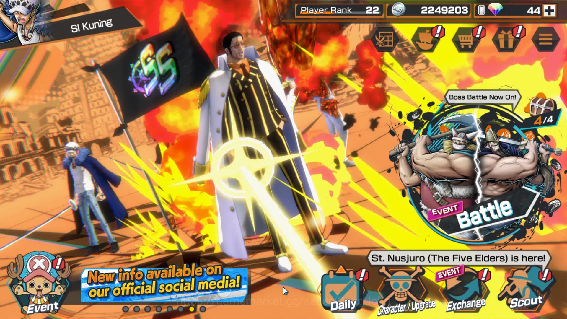 One Piece Bounty Rush Accounts Global | 3EX | 3MAX | Kuzan, Borsalino, MarshallD. image 1