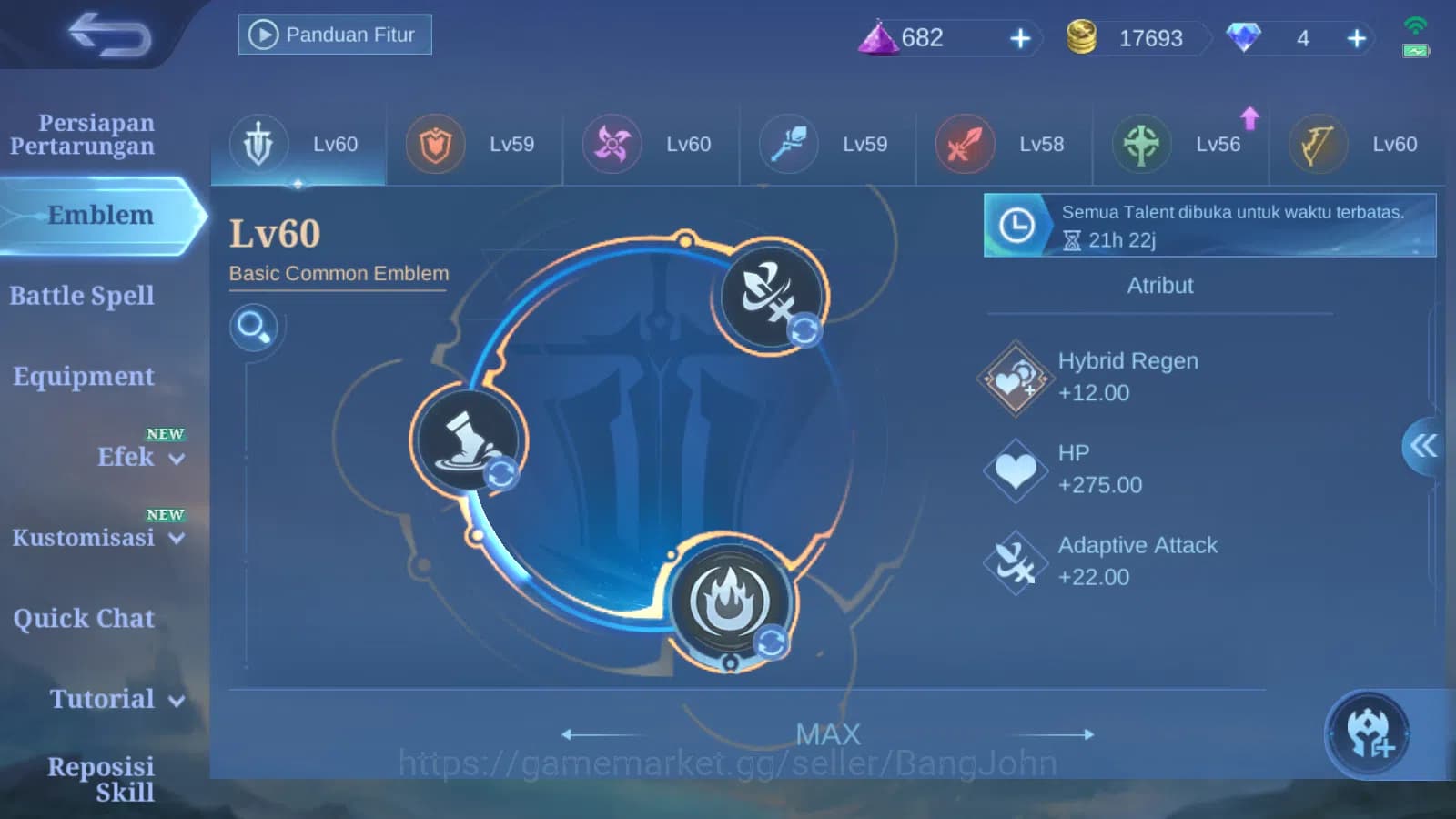 Mobile Legends: Bang Bang Accounts Hero 78 | Skin 194 | Luckybox Johnson | Annual Hay image 11