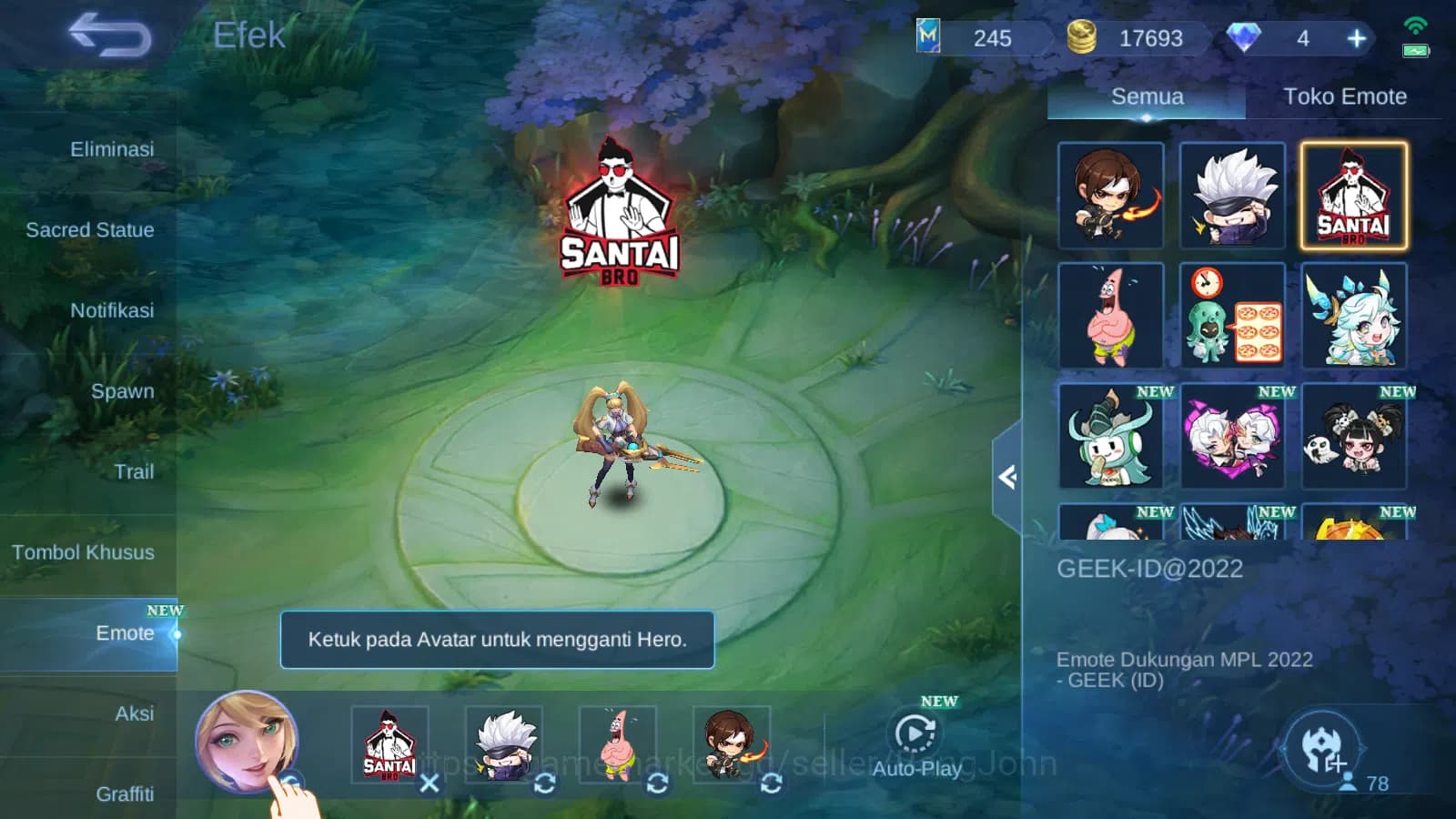 Mobile Legends: Bang Bang Accounts Hero 78 | Skin 194 | Luckybox Johnson | Annual Hay image 13