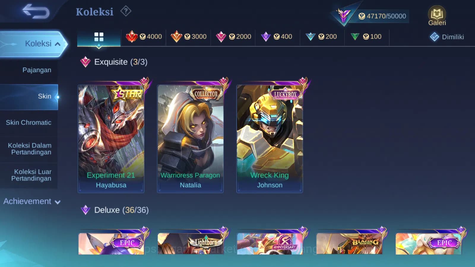 Mobile Legends: Bang Bang Accounts Hero 78 | Skin 194 | Luckybox Johnson | Annual Hay image 2