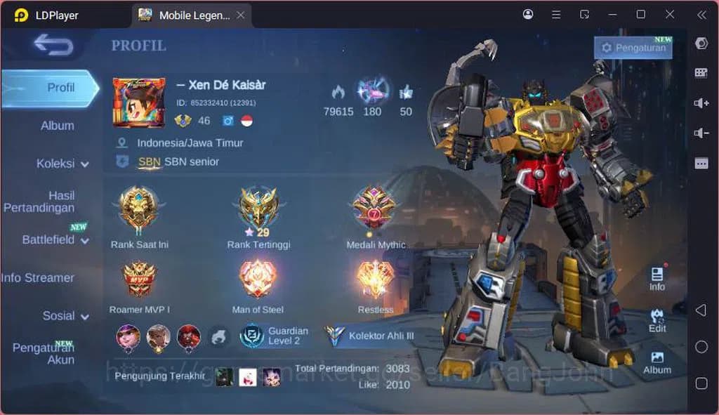 Mobile Legends: Bang Bang Accounts GLOBAL|Hero 100|Skin 162|Kof Karina,TRF Roger,Ligh image 1