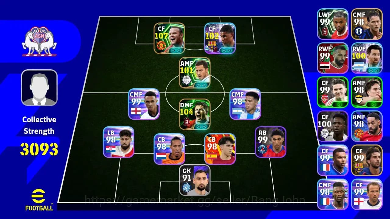 eFootball Accounts Android|PW 3093|Epic Rooney,Gerrard,Hazzard|SHW Me image 6