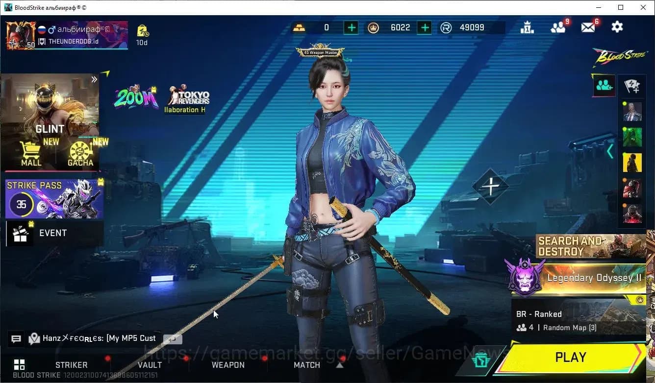 Blood Strike Accounts ASIA|Eternal Zero|14 ULTRA[Ran,Emma,Hank,Origin-12 image 1