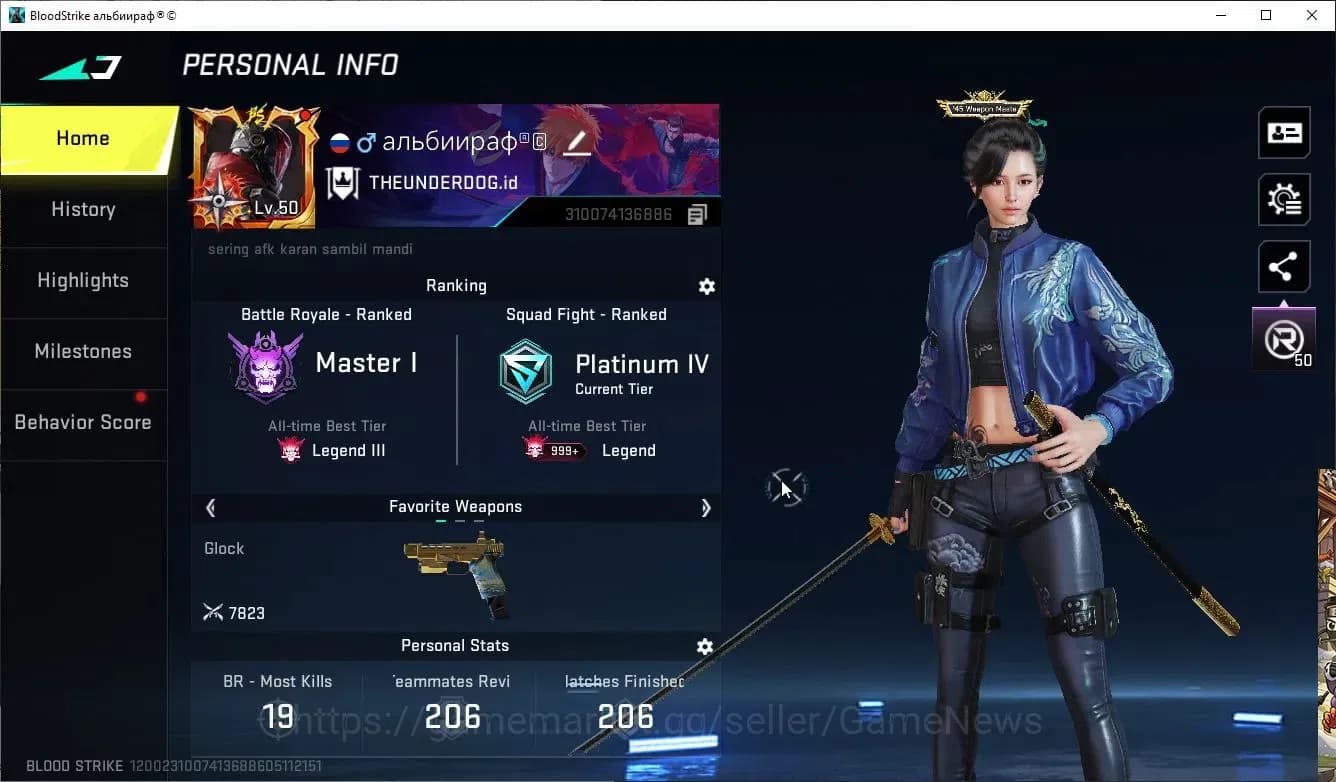 Blood Strike Accounts ASIA|Eternal Zero|14 ULTRA[Ran,Emma,Hank,Origin-12 image 2