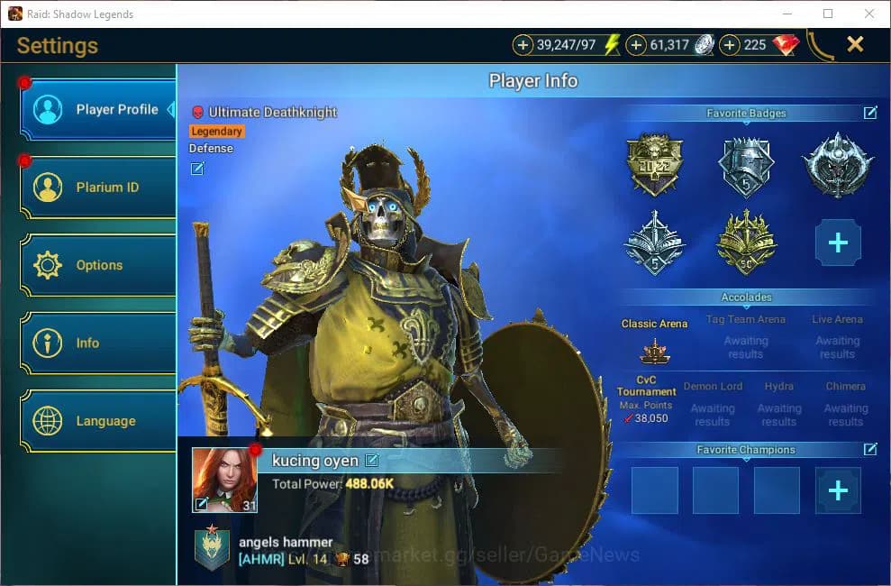 Raid: Shadow Legends Accounts Lv31|488K Power|Starter|12 Legendary (Artax,Ninja, image 2