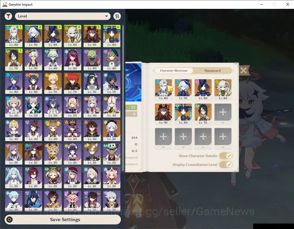 Genshin Impact Accounts ASIA|AR 57|7 Limited +5(5Weapon)|HuTaoC1+Sign,Neuv image 1