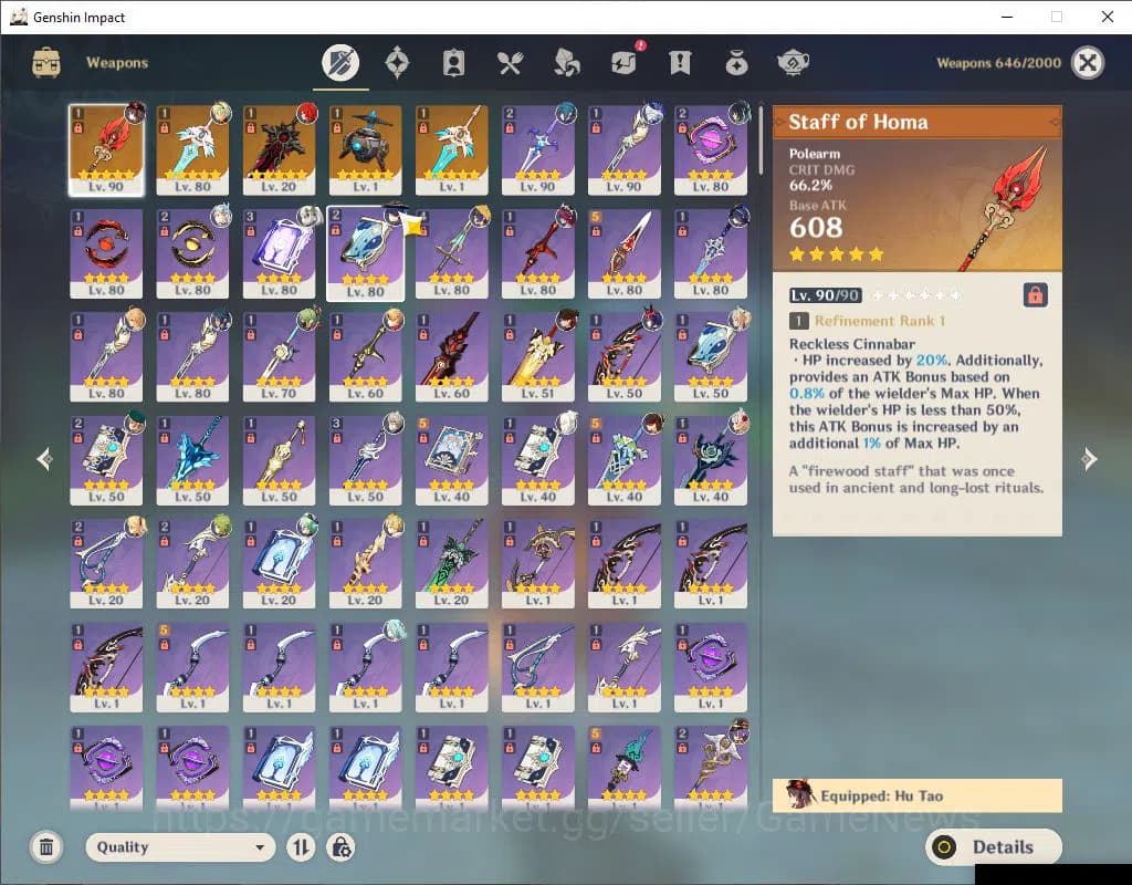 Genshin Impact Accounts ASIA|AR 57|7 Limited +5(5Weapon)|HuTaoC1+Sign,Neuv image 4