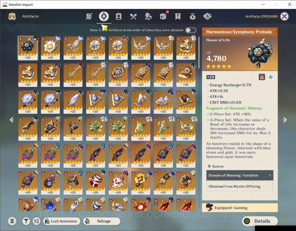Genshin Impact Accounts ASIA|AR 57|7 Limited +5(5Weapon)|HuTaoC1+Sign,Neuv image 5