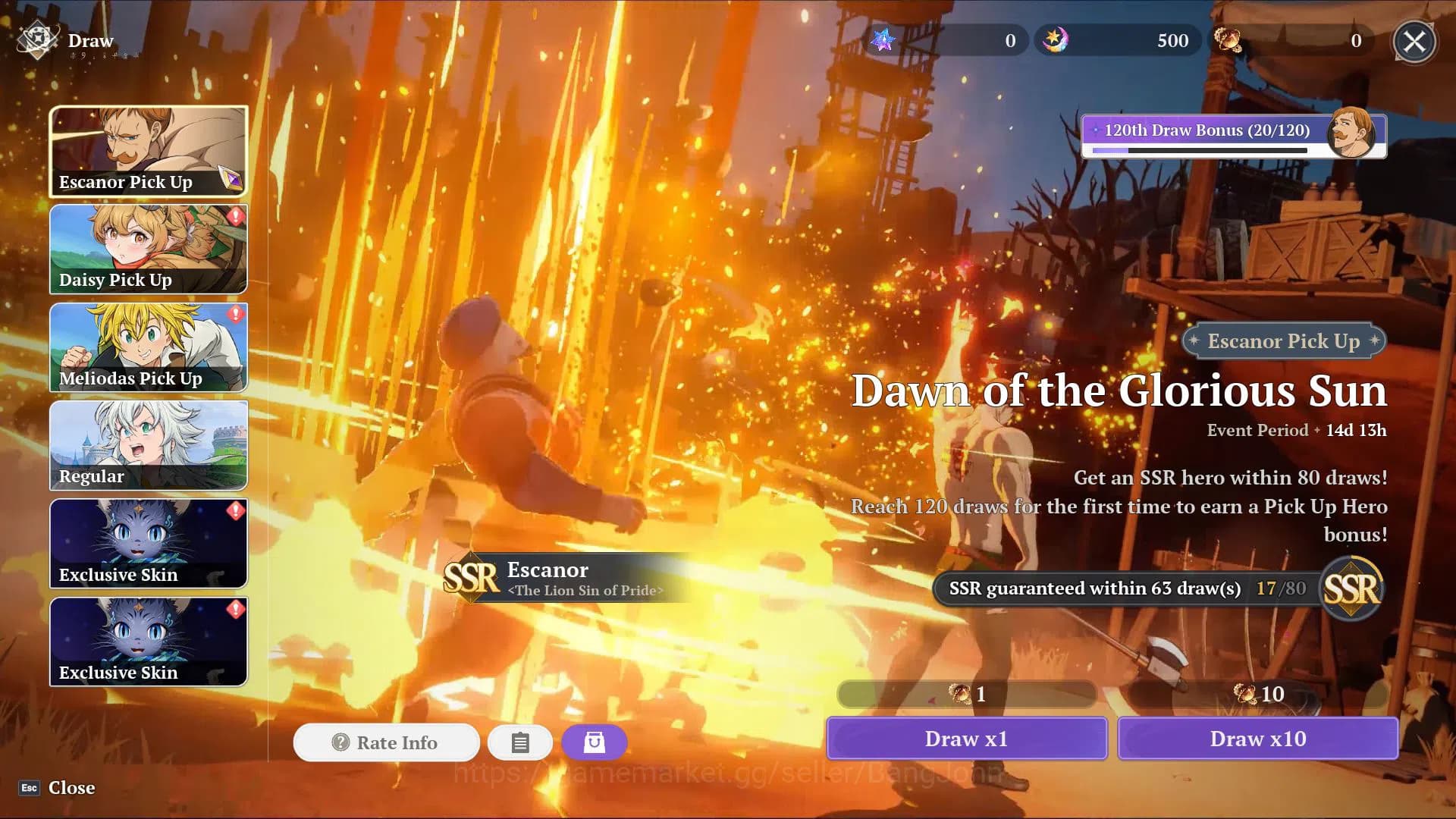 The Seven Deadly Sins: Origin Accounts EU Fresh Starter Lv2 | 2SSR Escanor + Guila (Sign) image 13