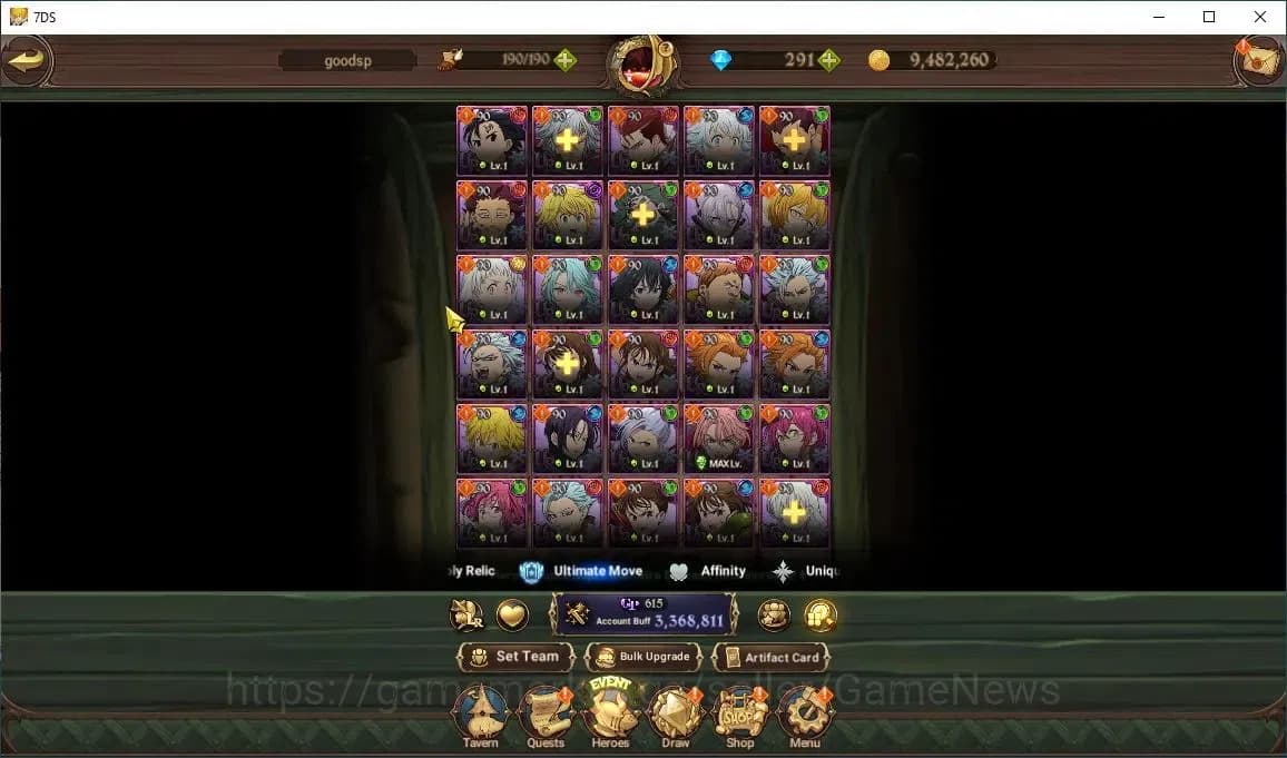 The Seven Deadly Sins: Grand Cross Accounts Asia|107 LS+291 Dm|3,3M CC|3 LR+3 UR+Collab FF,ReZ image 9