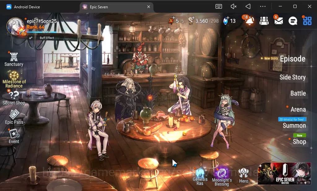 Epic Seven Accounts GLOBAL Unverif|9 ML(Salome,NM Luna,LH Cermia,Etc)+ image 1