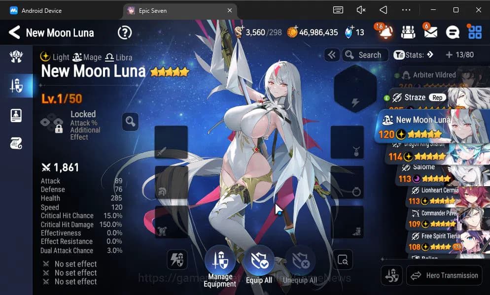 Epic Seven Accounts GLOBAL Unverif|9 ML(Salome,NM Luna,LH Cermia,Etc)+ image 3