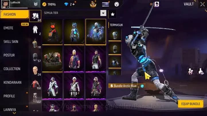Free Fire Accounts Indonesia | Vault 150+ SG Terompet, Evo MP5 Lv5, B image 11