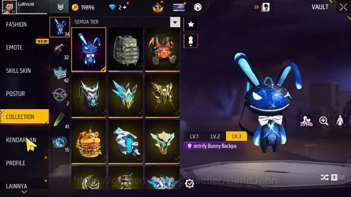 Free Fire Accounts Indonesia | Vault 150+ SG Terompet, Evo MP5 Lv5, B image 14