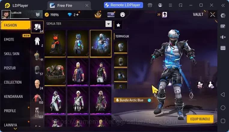Free Fire Accounts Indonesia | Vault 150+ SG Terompet, Evo MP5 Lv5, B image 6