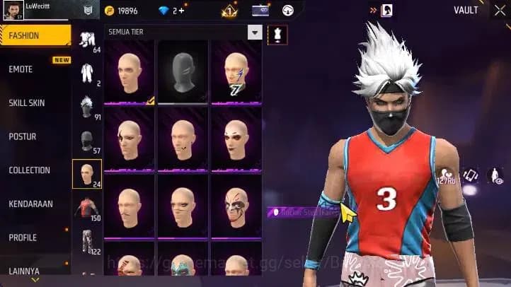 Free Fire Accounts Indonesia | Vault 150+ SG Terompet, Evo MP5 Lv5, B image 8