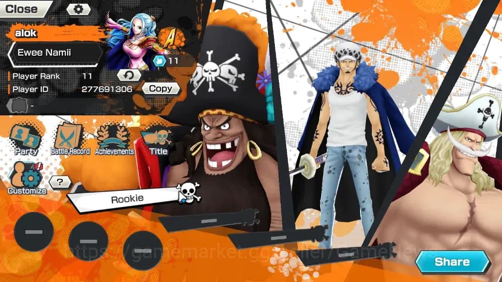 One Piece Bounty Rush Accounts Global|3 EX|Winner Island Law,TFE Emperor Teach,GP image 2