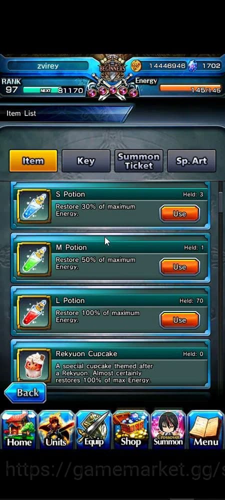Grand Summoners Accounts Global|Rank 97|1,7k cc|9 Ascend+4 TW|[Roy,Okarun,E image 7