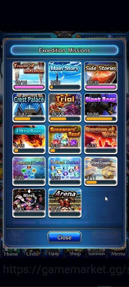 Grand Summoners Accounts Global|Rank 97|1,7k cc|9 Ascend+4 TW|[Roy,Okarun,E image 8