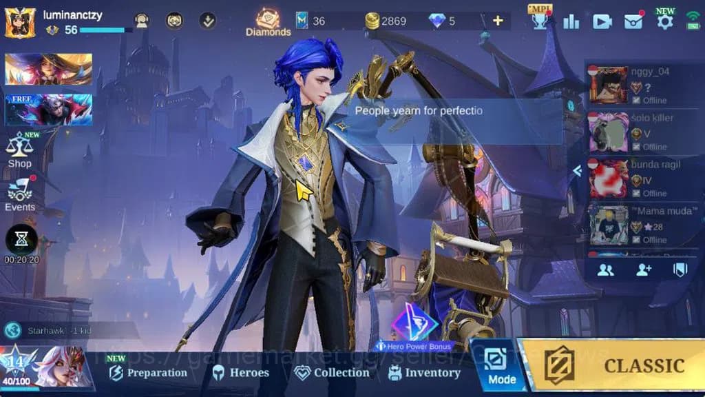 Mobile Legends: Bang Bang Accounts Hero 120|Skin 201|Roger MetroZero,Granger PRIME,Fl image 1