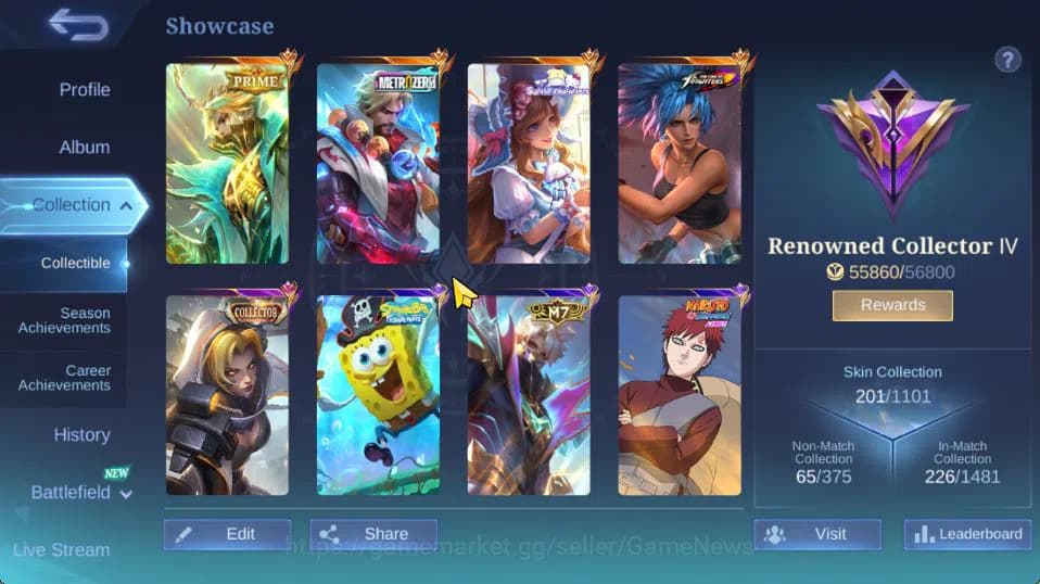 Mobile Legends: Bang Bang Accounts Hero 120|Skin 201|Roger MetroZero,Granger PRIME,Fl image 17