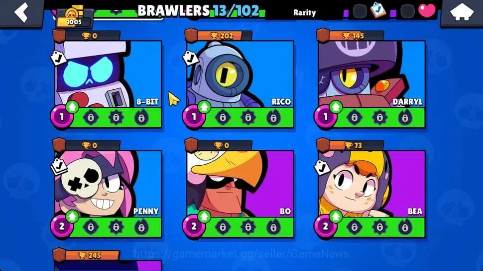 Brawl Stars Accounts 1005 Trophy | 13 Brawlers 2 Max Lv (Shelly,Poco) | image 8