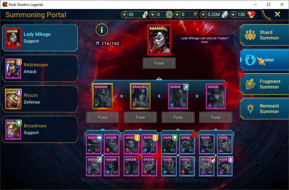 Raid: Shadow Legends Accounts Lv26 433K Power|1 Mythic(Galathir)|23 Legend(Ninja image 8