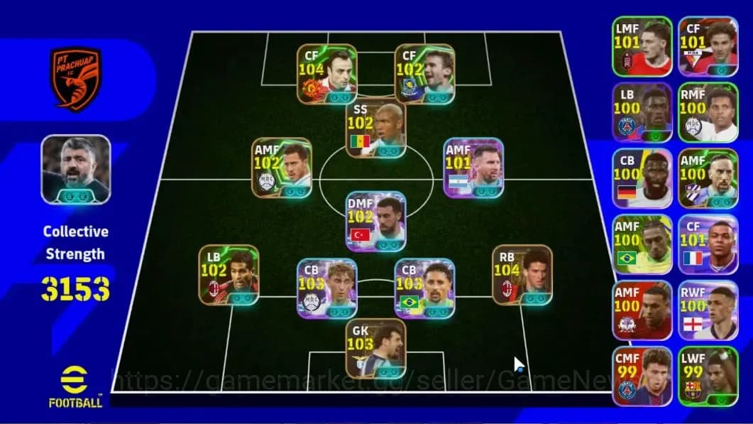 eFootball Accounts Mobile|Dimitar Berbatov,Andry Shevchenko,El-Hadji image 1