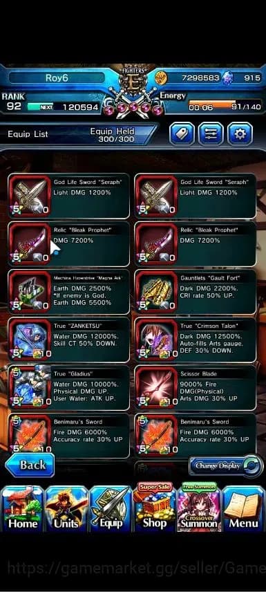 Grand Summoners Accounts Global|Rank 92|Fresh Story+Side|Ready Gacha 915 CC image 11