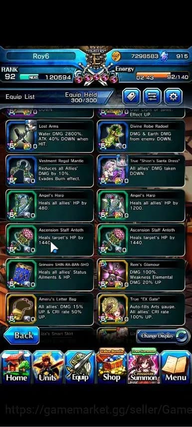 Grand Summoners Accounts Global|Rank 92|Fresh Story+Side|Ready Gacha 915 CC image 14