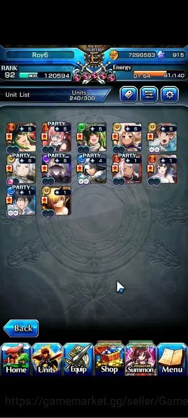 Grand Summoners Accounts Global|Rank 92|Fresh Story+Side|Ready Gacha 915 CC image 4