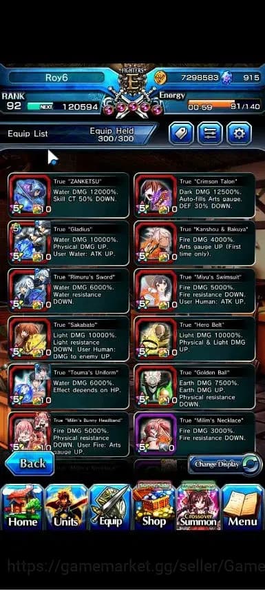 Grand Summoners Accounts Global|Rank 92|Fresh Story+Side|Ready Gacha 915 CC image 5